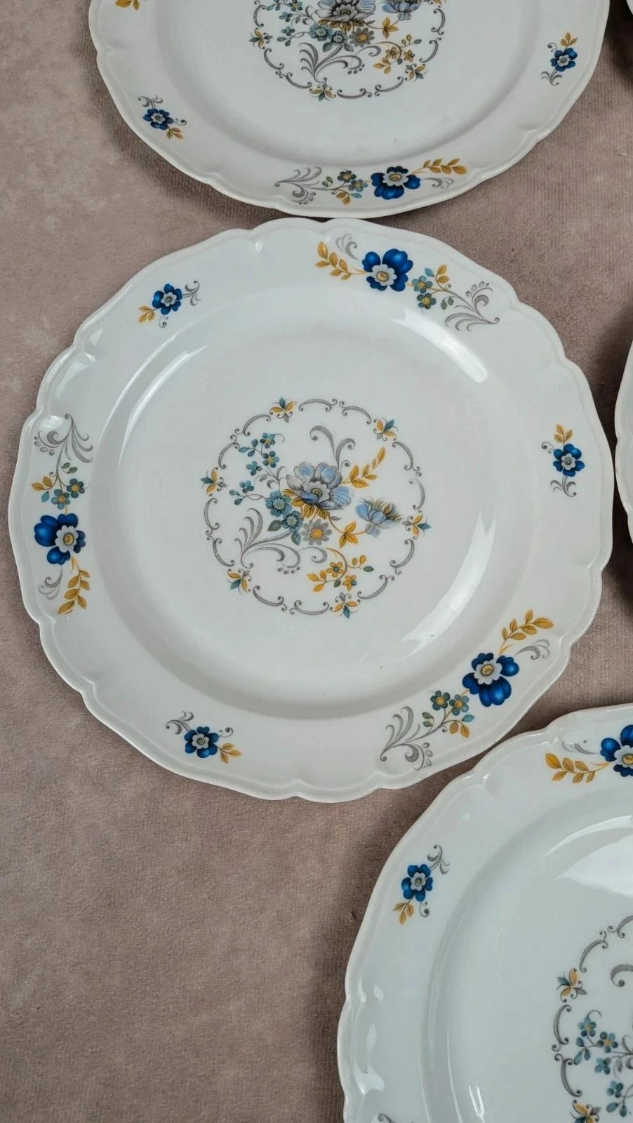 Conjunto de 5 pratos de sobremesa antigos Limoges U.l.i.m – photo 4